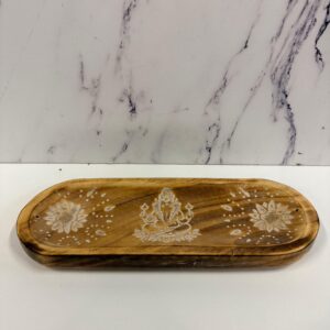 Plato madera portaincienso