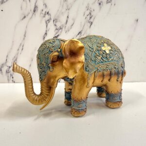 Elefante Oro Turquesa