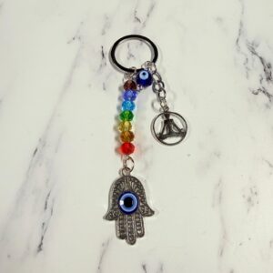 Llavero 7 Chakras y Mano
